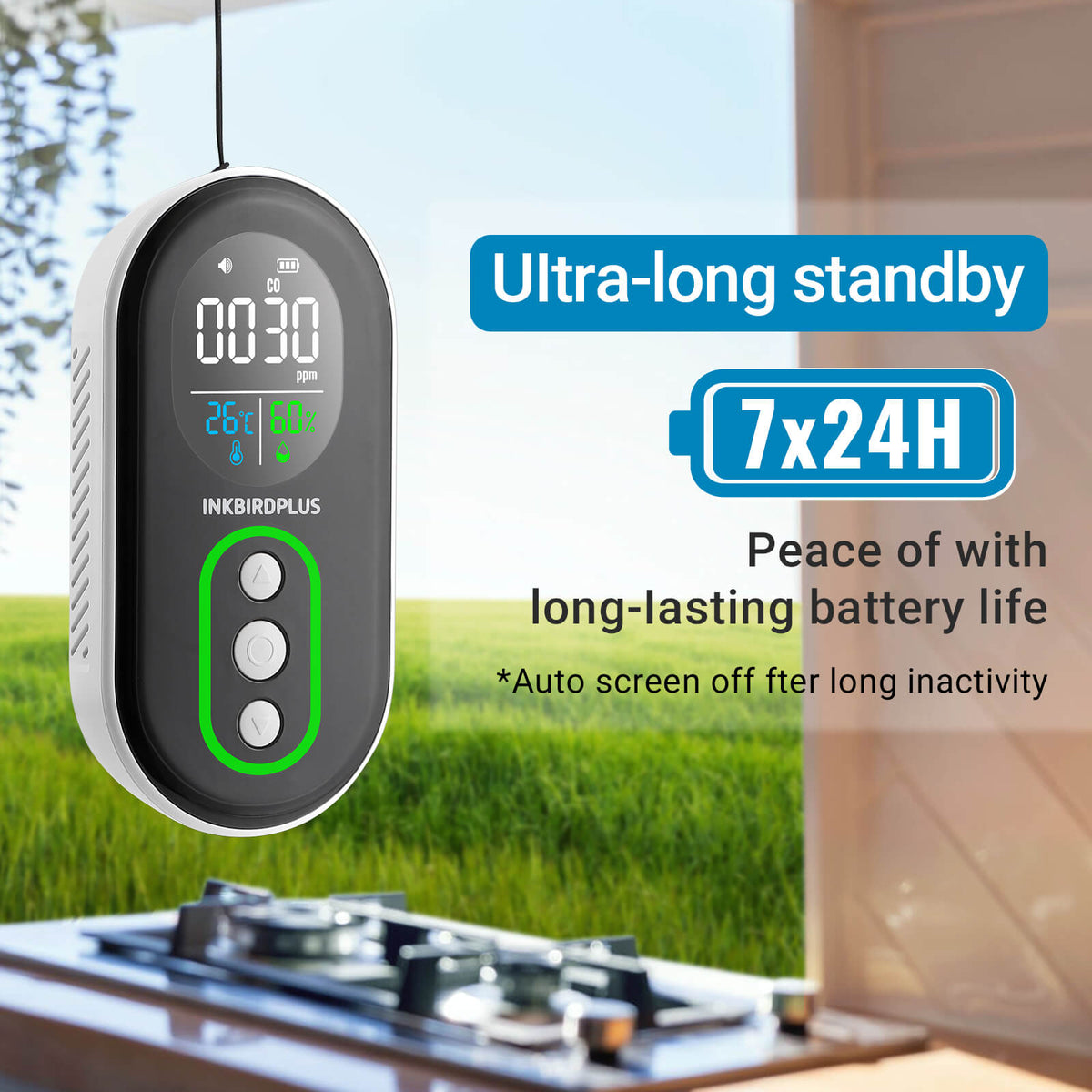 INKBIRDPLUS bærbar CO2-detektor