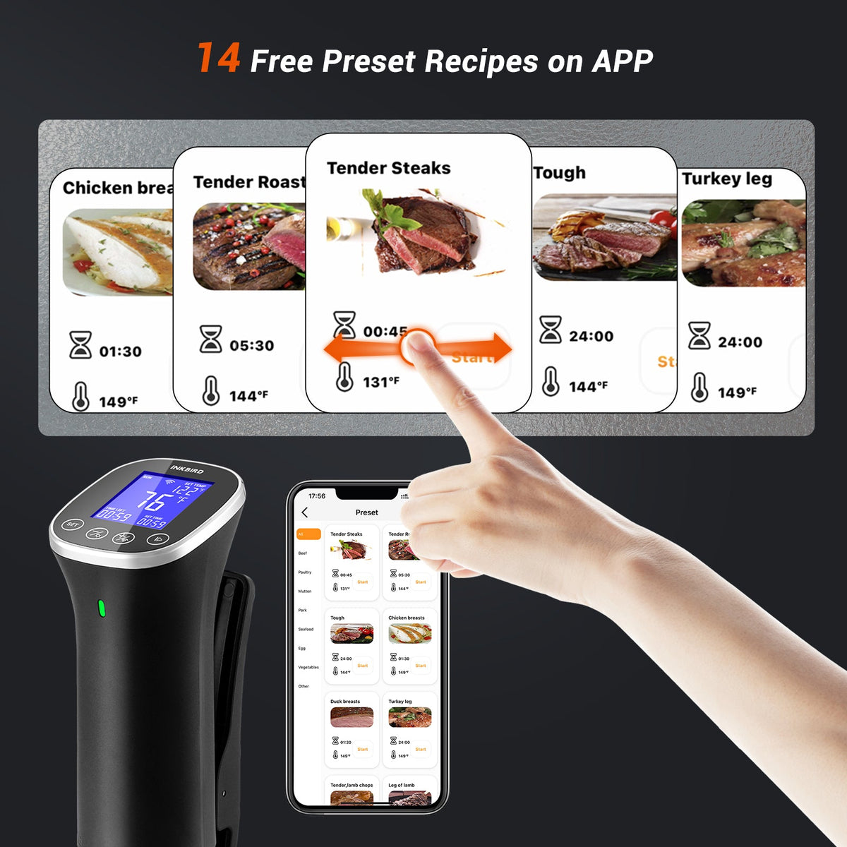WiFi Sous Vide Cooker ISV - 300W - INKBIRD
