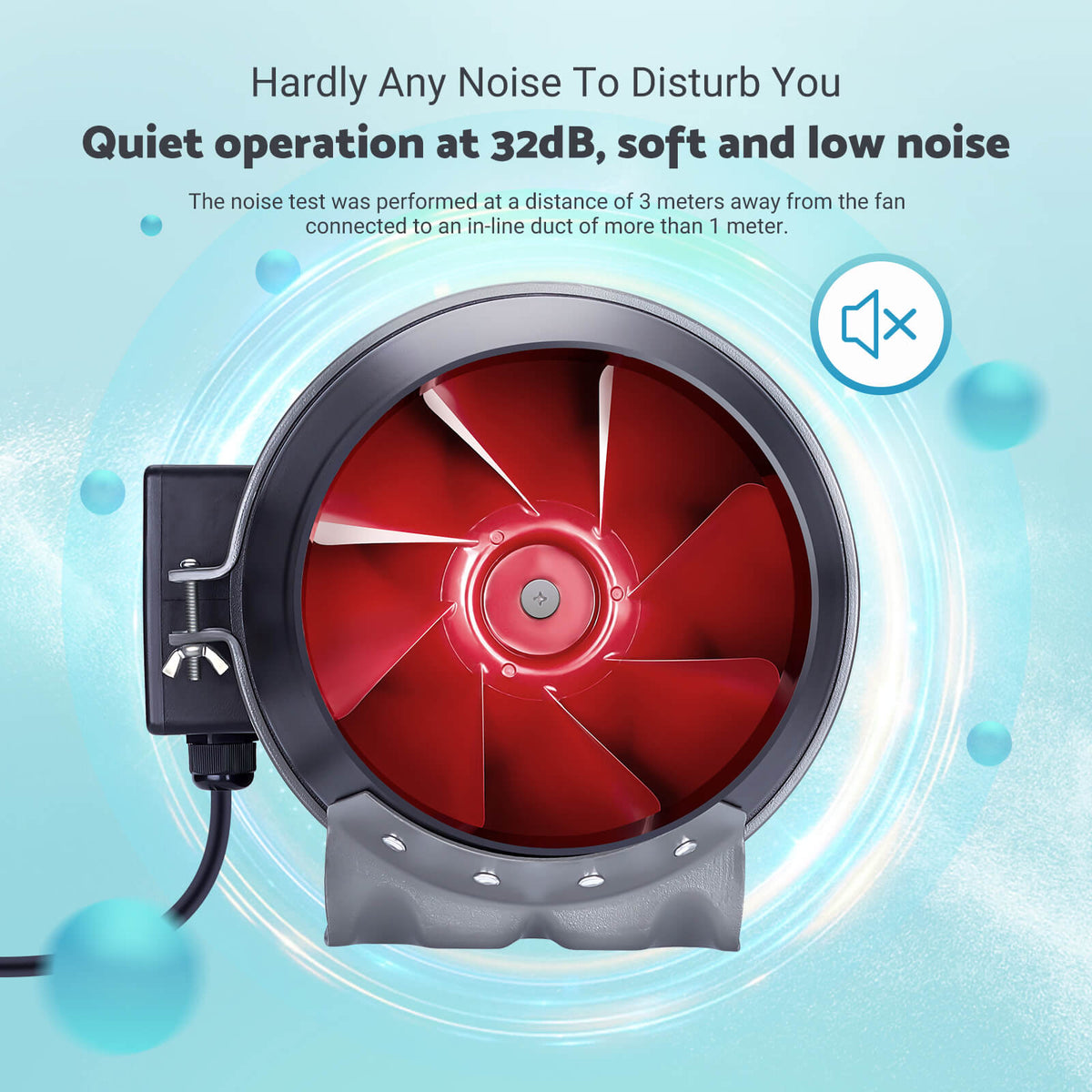 6" Smart Inline Duct Fan with Temperature Humidity Controller IVC - 001W - INKBIRD