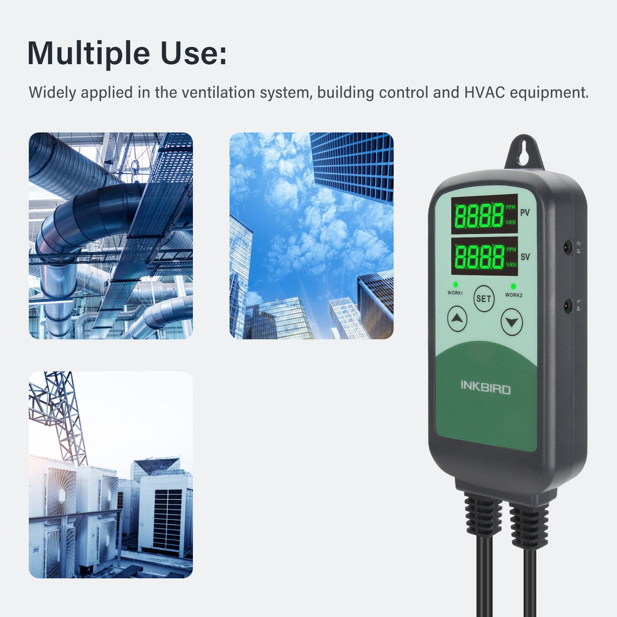 Programmable CO2 Controller with S01 Sensor ICC - 500T - INKBIRD