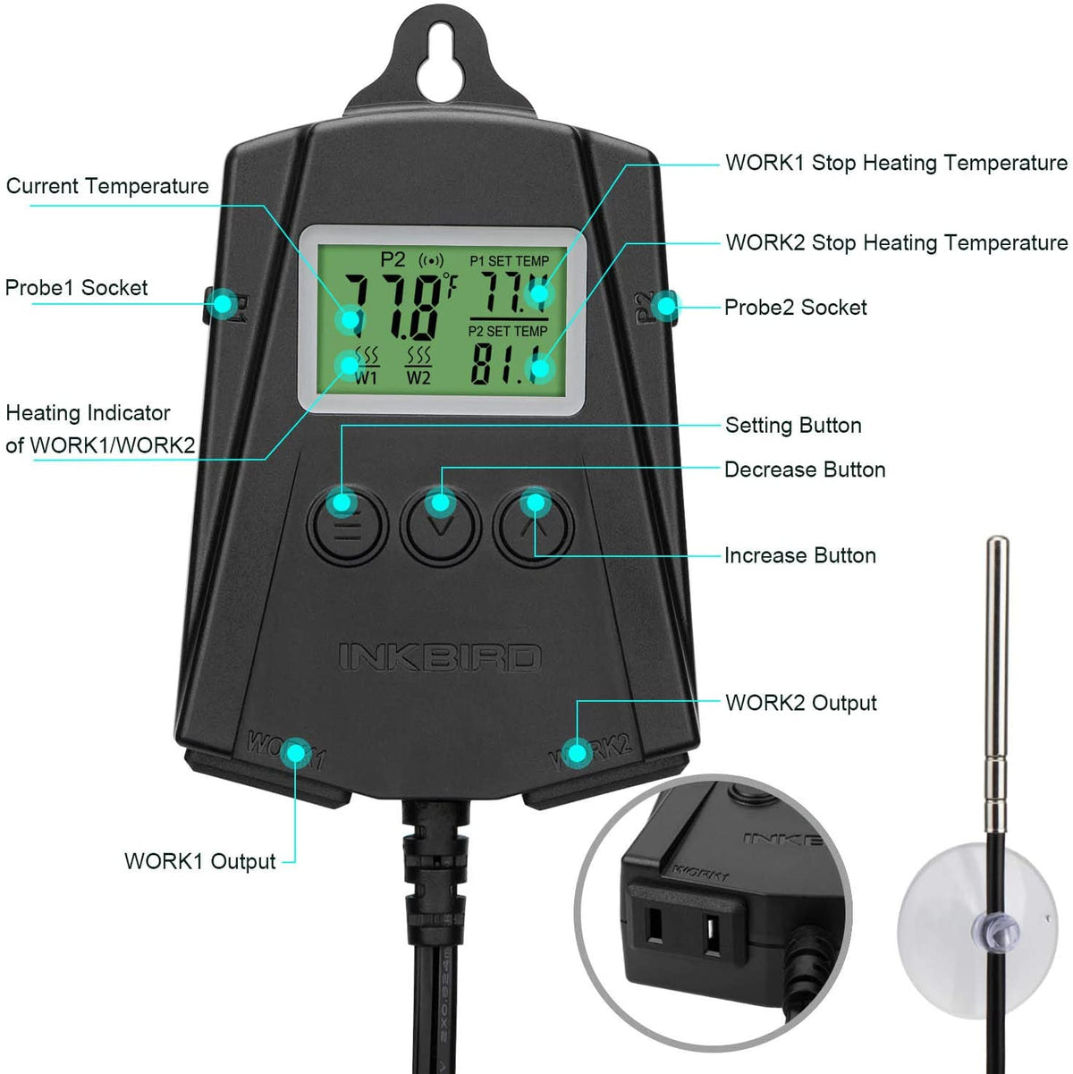 Temperature Controller IPT - 2CH - INKBIRD
