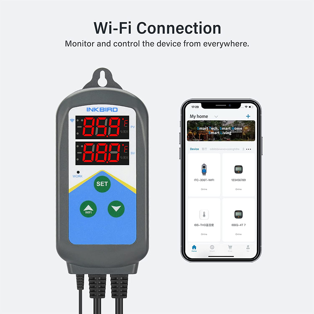 Wi - Fi Temperature Controller ITC - 306T - WIFI - INKBIRD
