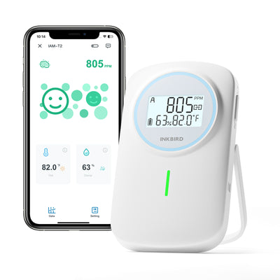 Moniteur de qualité de l'air intérieur Bluetooth 3-en-1 IAM-T2