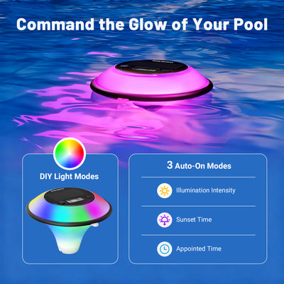 Thermomètre solaire pour piscine IBS-P05R avec lumière ambiante