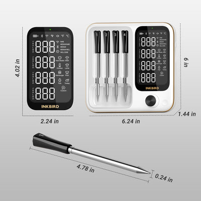 Termómetro de Carne WiFi e Bluetooth INT-14-BW