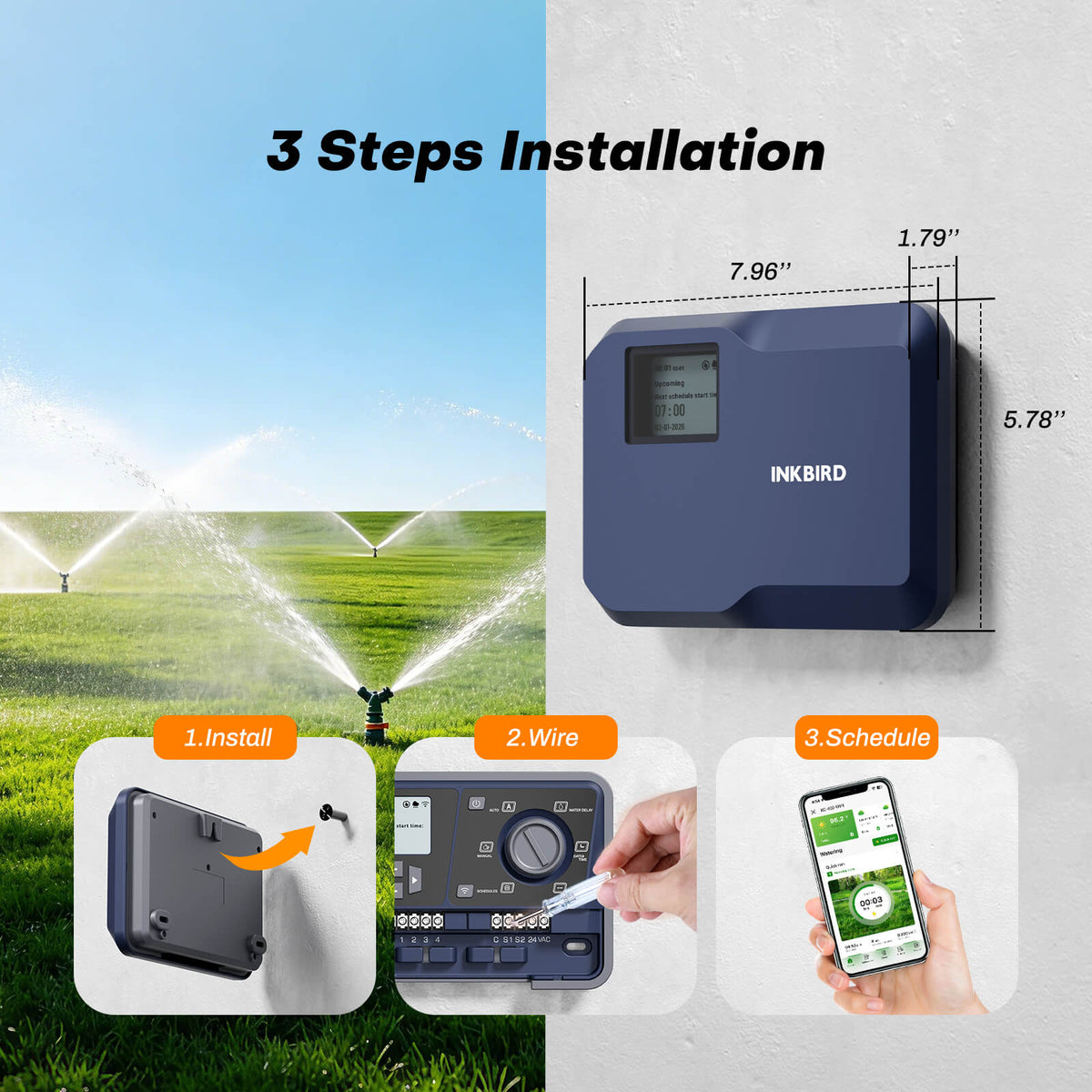 Indoor Sprinkler Controller Plus Series - 4 / 6 / 8 Zone