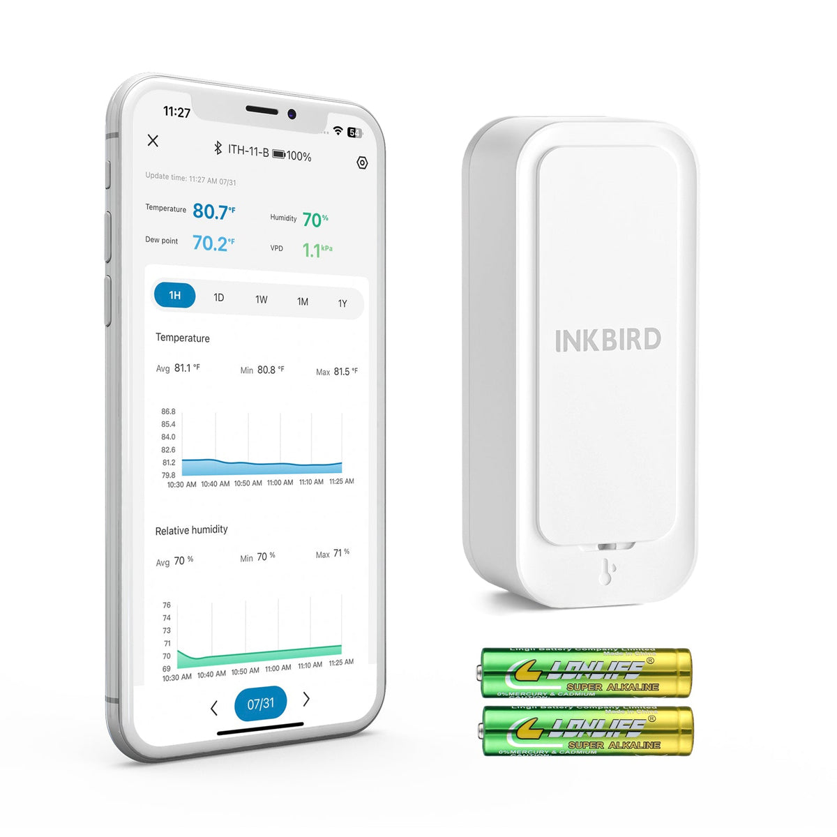 Bluetooth Hygrometer Thermometer ITH - 11 - B - INKBIRD