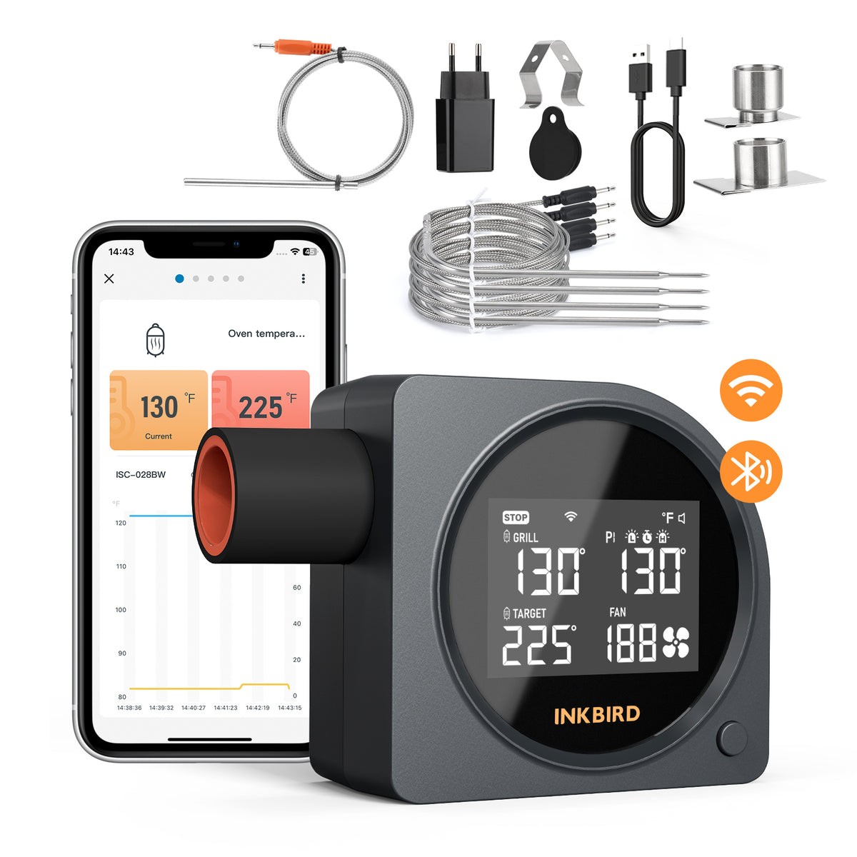 INKBIRD ISC-028-BW Smart Smoker Controller
