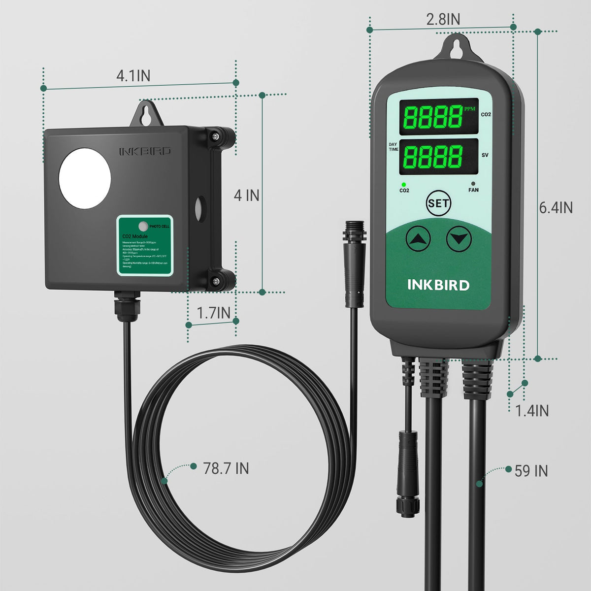 Programmable CO2 Controller with S01 Sensor ICC - 510 - INKBIRD