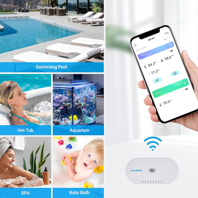 Wireless Pool Thermometer Set IBS - P01R with WIFI Gateway IBS - M1 - INKBIRD