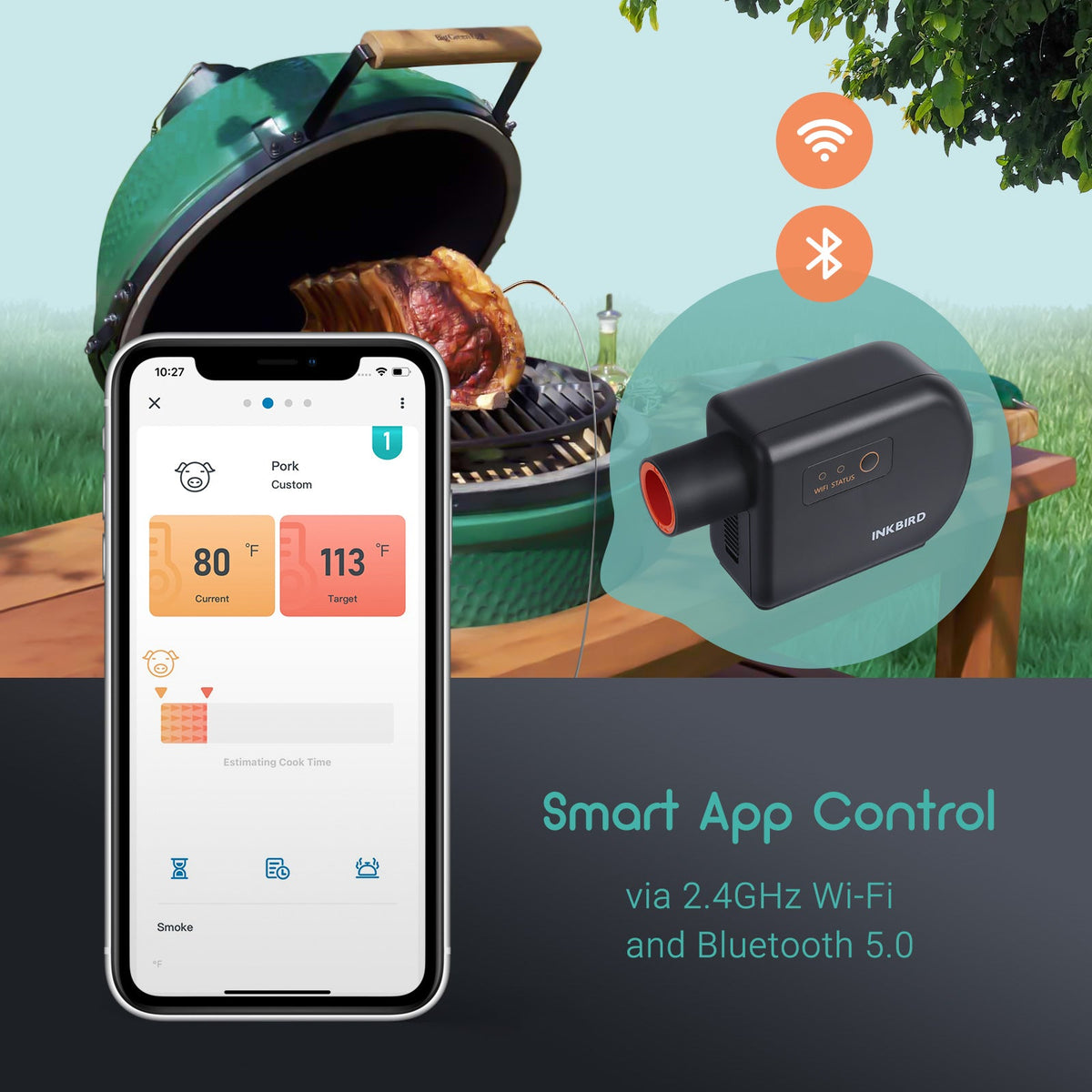 BBQ Smoker Temperature Control Fan Kit ISC - 027BW - INKBIRD