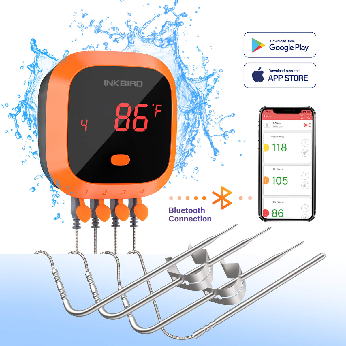 Bluetooth BBQ Thermometer IBT - 4XC - INKBIRD