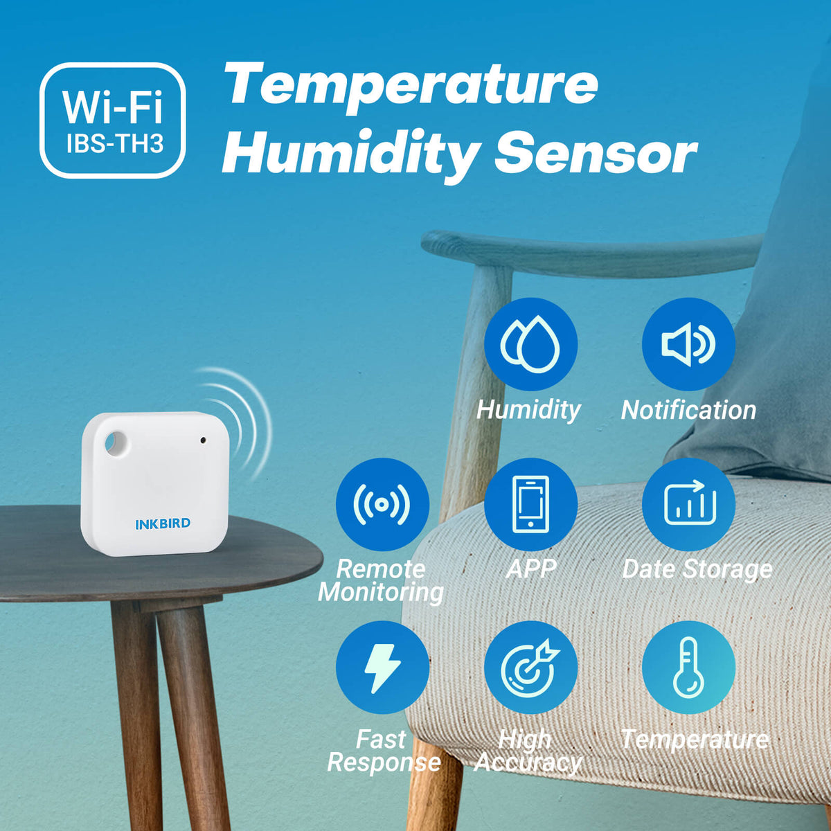 WiFi Hygrometer Thermometer IBS - TH3 WIFI - INKBIRD
