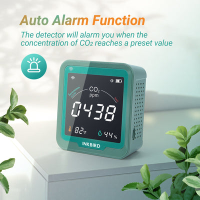 Wireless 3 - in - 1 CO2 Detector INK - CO2W - INKBIRD