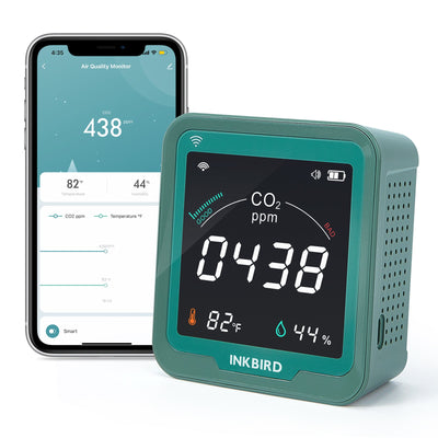 Wireless 3 - in - 1 CO2 Detector INK - CO2W - INKBIRD